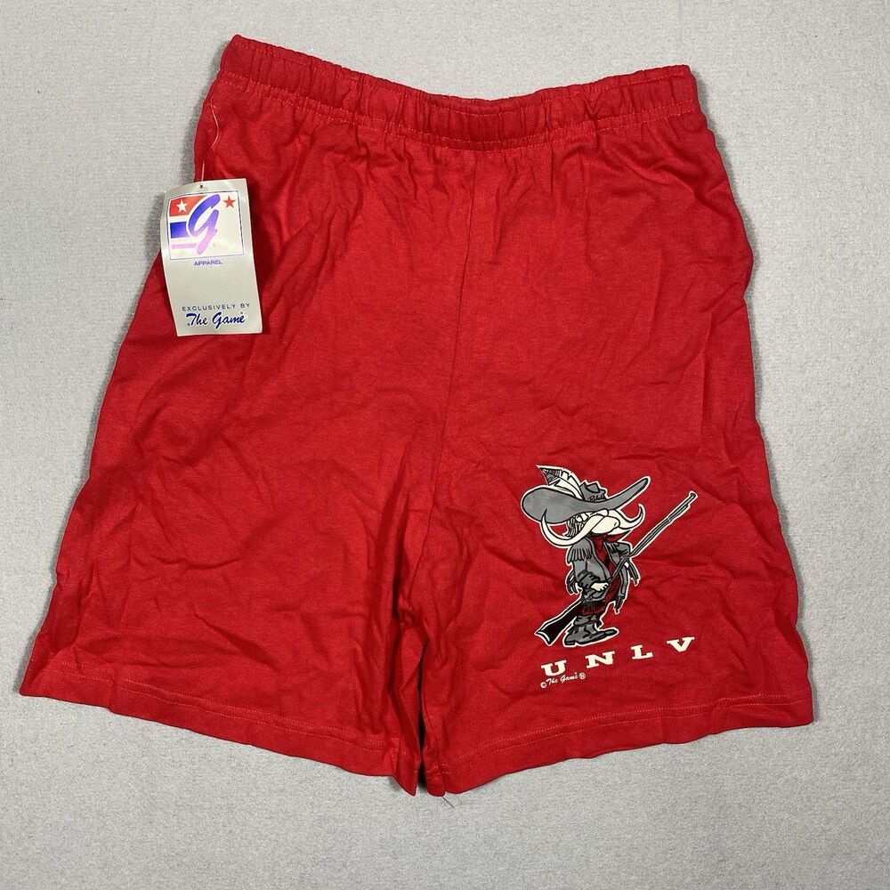Vintage 90s The Game Red UNLV Running Rebels‎ Basketball Shorts Size L NWT's USA